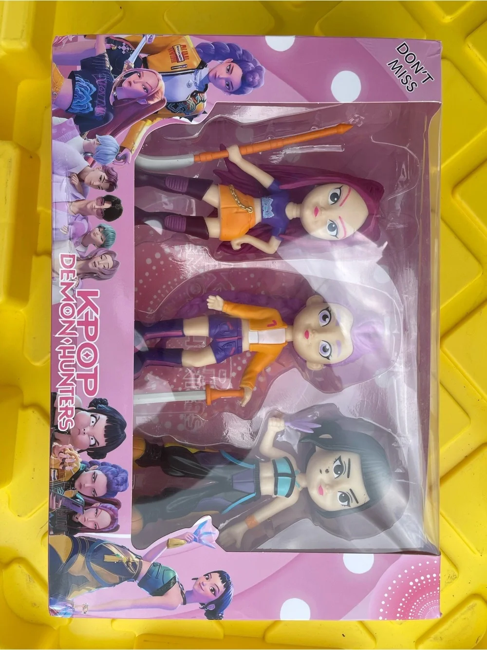 K-Pop Demon Hunters 3-Pack Fashion Dolls - Pink & Purple